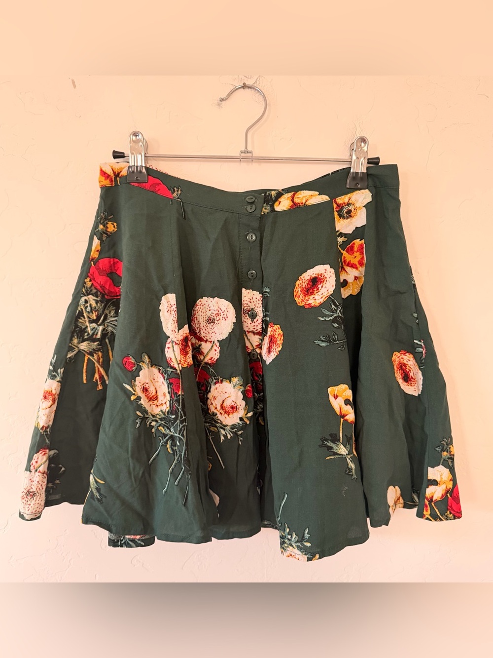 Urban Outfitters Floral A-Line Midi Skirt Size S